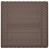 Folding Bistro Table Brown 55x54x71 cm Poly Rattan - 45-Degree Angle