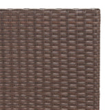 Folding Bistro Table Brown 55x54x71 cm Poly Rattan - Close-Up Angle