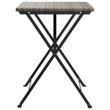 Folding Bistro Table Grey 55x54x71 cm Poly Rattan - Top-Down View