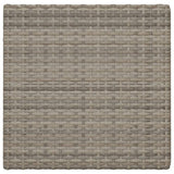 Folding Bistro Table Grey 55x54x71 cm Poly Rattan - 45-Degree Angle