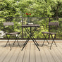 Folding Chairs 2 pcs Grey Poly Rattan and Steel
