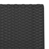 3 Piece Folding Bistro Set Black Poly Rattan - Extra Image