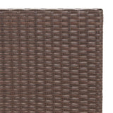 3 Piece Folding Bistro Set Brown Poly Rattan - Extra Image