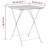 3 Piece Folding Bistro Set Brown Poly Rattan - Extra Image