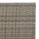 3 Piece Folding Bistro Set Grey Poly Rattan - Extra Image