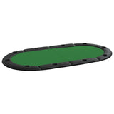 10-Player Folding Poker Tabletop Green 208x106x3 cm - Front View