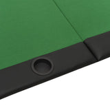 10-Player Folding Poker Tabletop Green 208x106x3 cm - Top-Down View