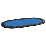 10-Player Folding Poker Tabletop Blue 208x106x3 cm - Front View