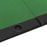 10-Player Folding Poker Table Green 207x106x76 cm