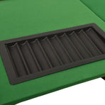 10-Player Poker Table with Chip Tray Green 160x80x75 cm
