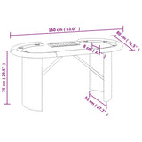 10-Player Poker Table with Chip Tray Green 160x80x75 cm