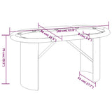 10-Player Poker Table Blue 160x80x75 cm