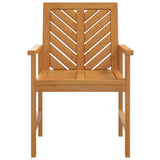 Garden Dining Chairs 3 pcs Solid Wood Acacia - Top-Down View