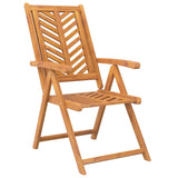 Reclining Garden Chairs 2 pcs Solid Wood Acacia - Side View