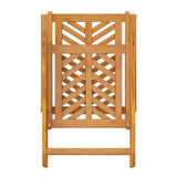 Reclining Garden Chairs 3 pcs Solid Wood Acacia - Low Angle