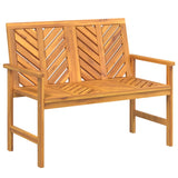 Garden Bench 109 cm Solid Wood Acacia - Front View