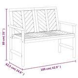 2 Piece Garden Lounge Set Solid Wood Acacia - Close-Up Angle