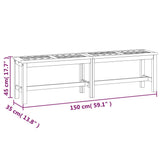 Garden Bench 150 cm Solid Wood Acacia - Close-Up Angle