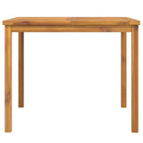 Garden Dining Table 90x90x74 cm Solid Wood Acacia - Top-Down View