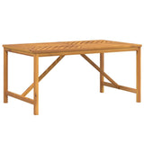 Garden Dining Table 150x90x74 cm Solid Wood Acacia - Front View