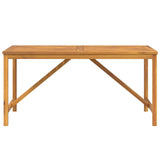 Garden Dining Table 150x90x74 cm Solid Wood Acacia - Side View