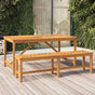 Garden Dining Table 150x90x74 cm Solid Wood Acacia