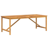 Garden Dining Table 200x90x74 cm Solid Wood Acacia - Front View