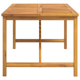 Garden Dining Table 200x90x74 cm Solid Wood Acacia - Top-Down View