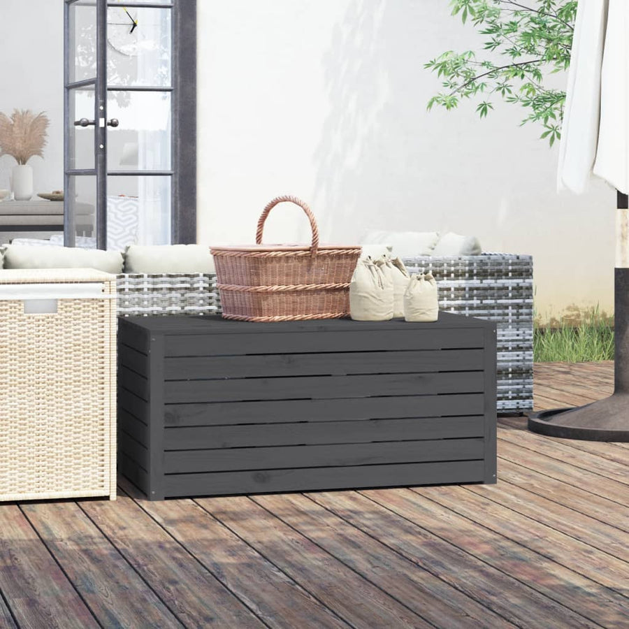 Garden Box Grey 101x50.5x46.5 cm Solid Wood Pine