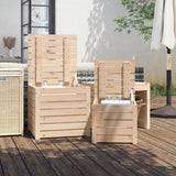 3 Piece Garden Box Set Solid Wood Pine - Side View
