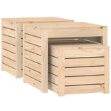 3 Piece Garden Box Set Solid Wood Pine - 45-Degree Angle
