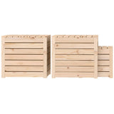 3 Piece Garden Box Set Solid Wood Pine - Close-Up Angle