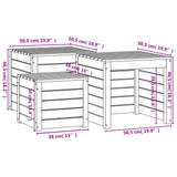3 Piece Garden Box Set Solid Wood Pine - Extra Image