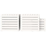 3 Piece Garden Box Set White Solid Wood Pine