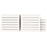 3 Piece Garden Box Set White Solid Wood Pine - Close-Up Angle