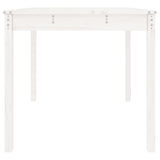 Garden Table White 82.5x82.5x76 cm Solid Wood Pine