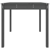 Garden Table Grey 82.5x82.5x76 cm Solid Wood Pine