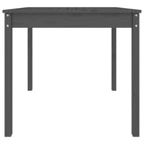 Garden Table Grey 82.5x82.5x76 cm Solid Wood Pine - Rear View
