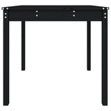 Garden Table Black 82.5x82.5x76 cm Solid Wood Pine