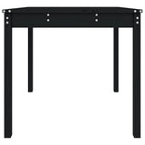 Garden Table Black 82.5x82.5x76 cm Solid Wood Pine - 45-Degree Angle