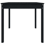 Garden Table Black 82.5x82.5x76 cm Solid Wood Pine