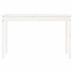Garden Table White 121x82.5x76 cm Solid Wood Pine