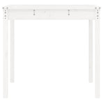Garden Table White 121x82.5x76 cm Solid Wood Pine