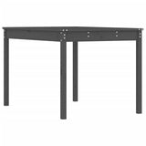Garden Table Grey 121x82.5x76 cm Solid Wood Pine - Front View