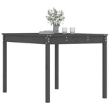 Garden Table Grey 121x82.5x76 cm Solid Wood Pine