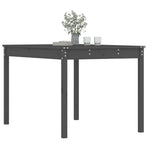 Garden Table Grey 121x82.5x76 cm Solid Wood Pine