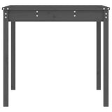 Garden Table Grey 121x82.5x76 cm Solid Wood Pine