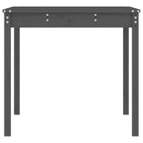 Garden Table Grey 121x82.5x76 cm Solid Wood Pine - Rear View