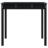 Garden Table Black 121x82.5x76 cm Solid Wood Pine - Rear View