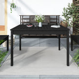 Garden Table Black 121x82.5x76 cm Solid Wood Pine